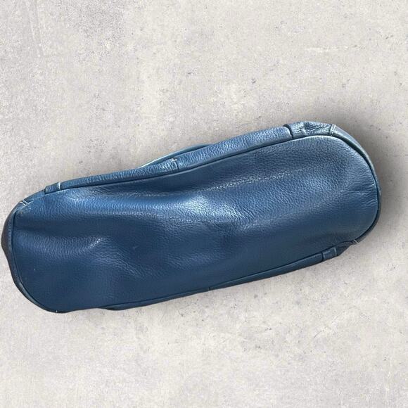 Mia Battina Retro Blue Leather Hand Bag - Picture 7 of 14